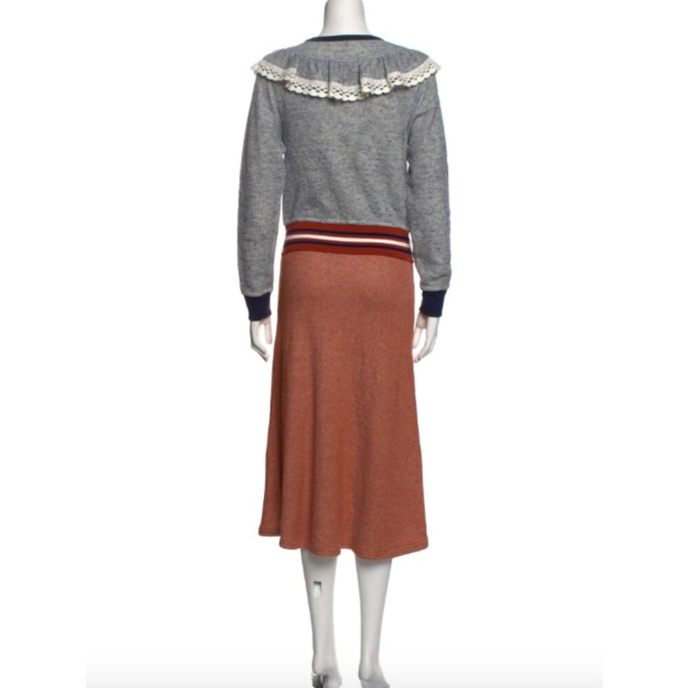 WARM Colorblock Pattern Long Dress - Picture 3 of 3